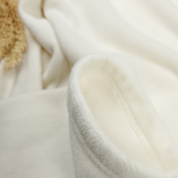 New Lands' End Cream Super Soft Fleece Pullover Sz XL / 18 - Picture 8 of 13